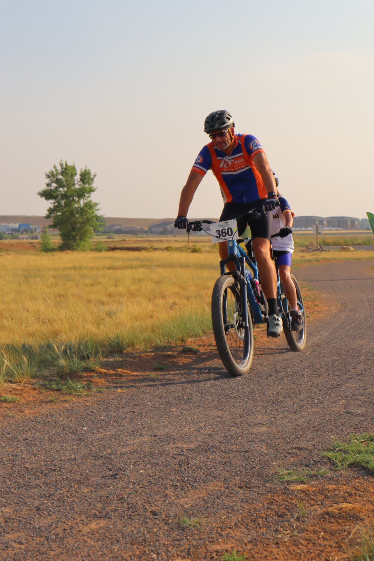 Cyclists riding a Laramie recreation trail